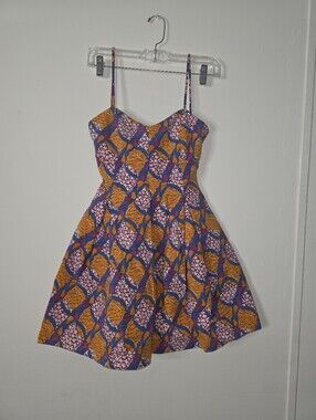 Zara Trafaluc Floral Summer Pleated Dress S Open Back